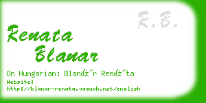 renata blanar business card